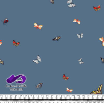 Butterflies - Minimalist - Dusty blue