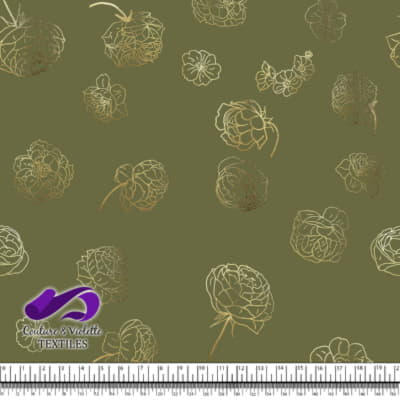 Fleurs automne - Gold - Olive