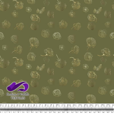 Fleurs automne - Gold - Olive