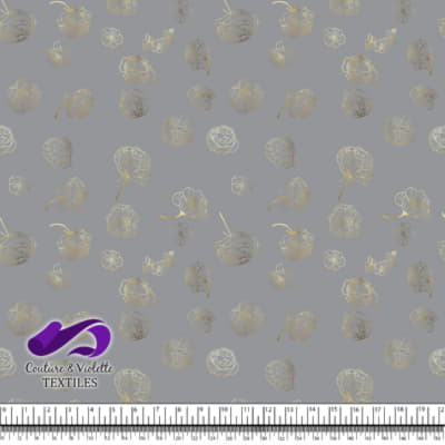 Fleurs automne - Gold - Ultimate gray