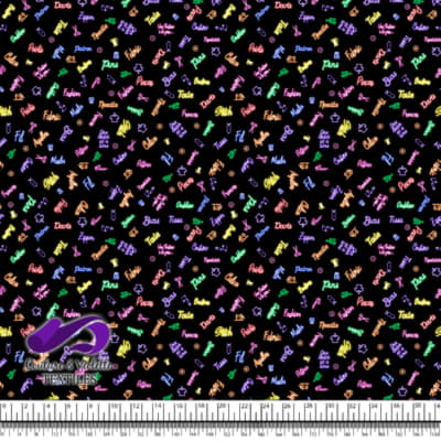 Colorful Sewing and Craft Words Pattern