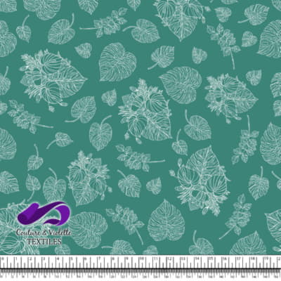 Monstera - Outline white - Tejo Green