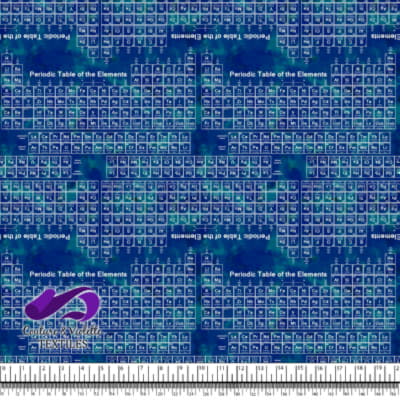Techno - Periodic Table - White on blue background