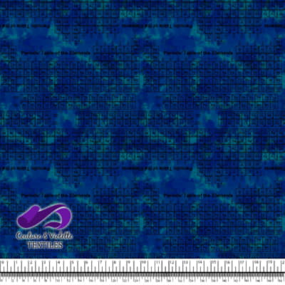 Techno - Periodic Table - Black on blue background