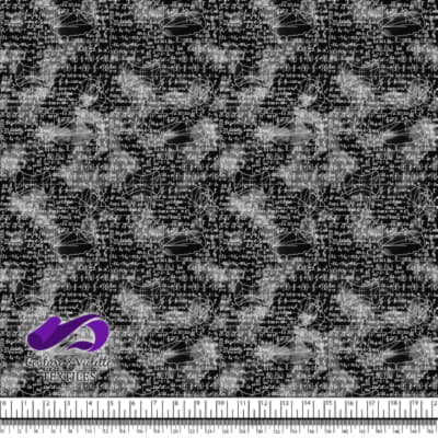 Techno - Algebra - White on black background