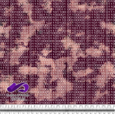 Techno - Binary - White on red background