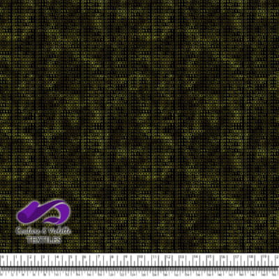 Techno - Binary - Yellow on black background