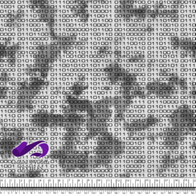 Techno - Binary - Black on gray background