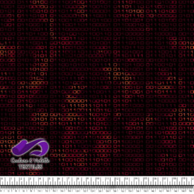 Techno - Binary - Red on black background