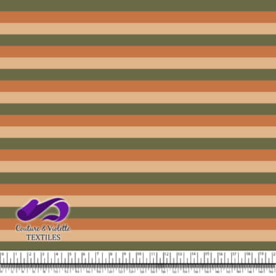 Stripe - Desert mist beige olive tomato cream