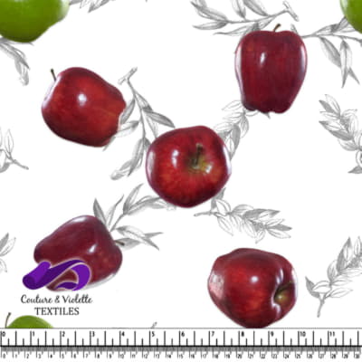 Fruit salad - Red apples - White