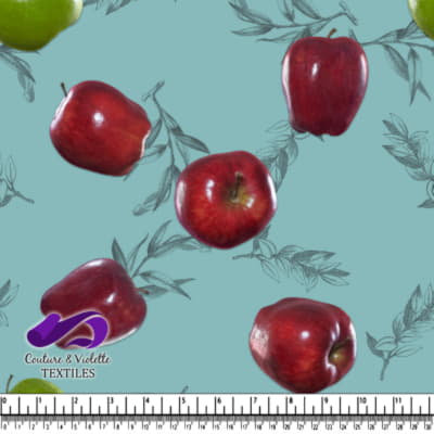 Fruit salad - Red apples - Dusty aqua