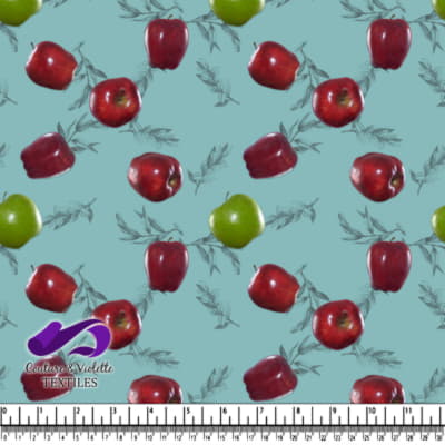 Fruit salad - Red apples - Dusty aqua