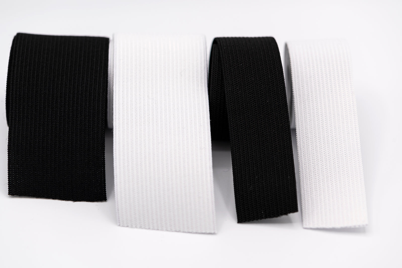 White or black woven elastic